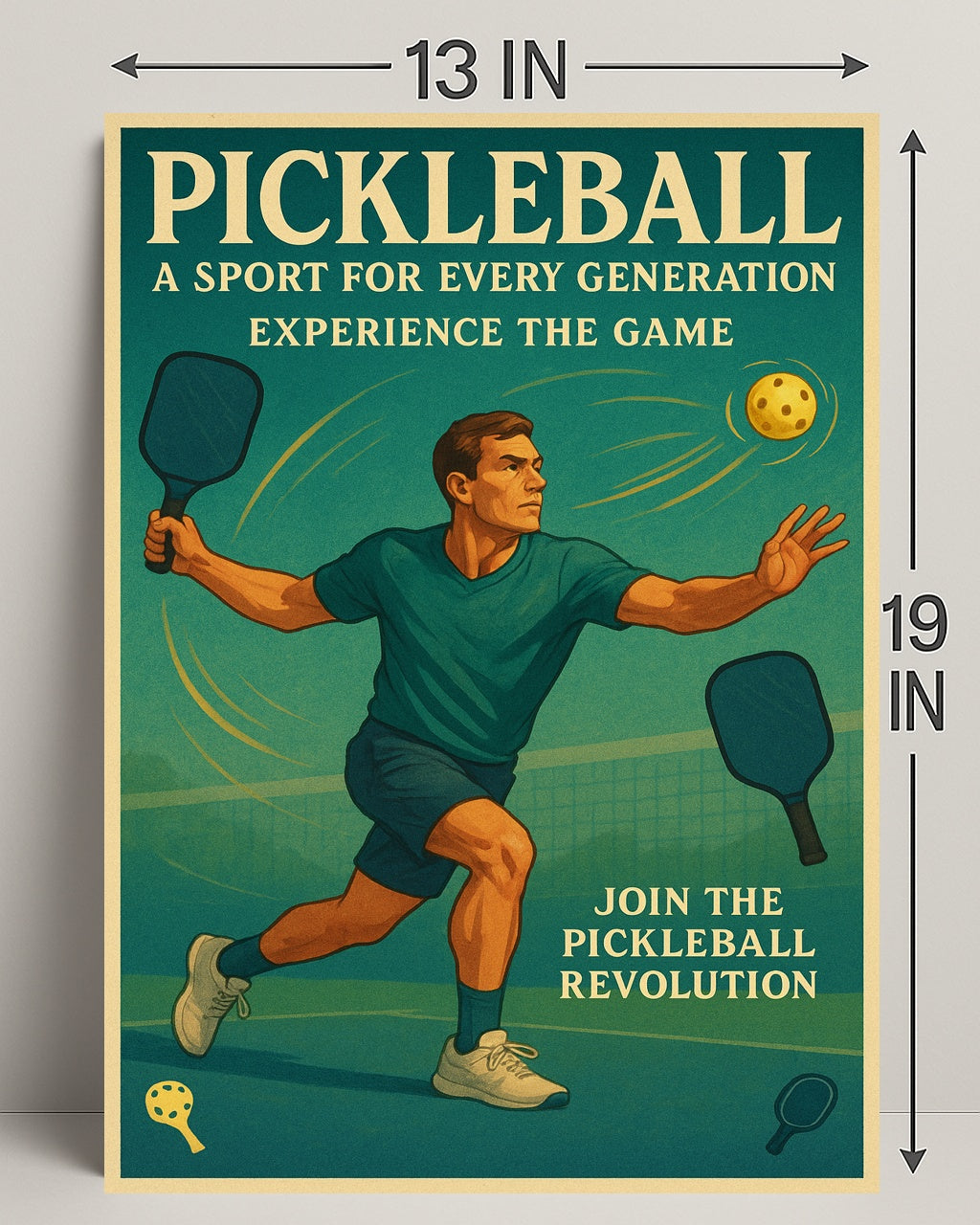 Pickleball Revolution Wall Art Print PosterGoat