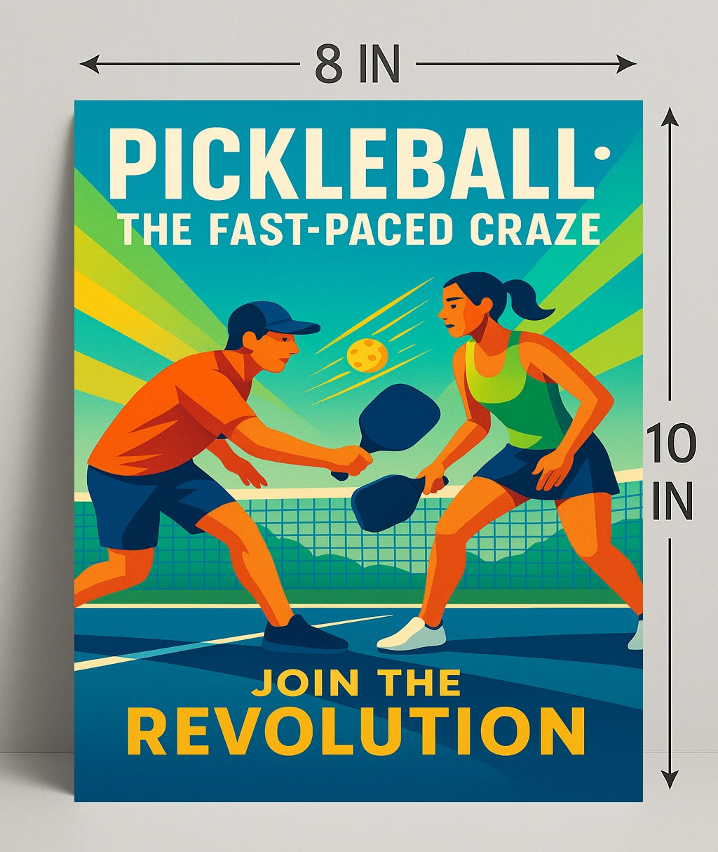Pickleball Revolution Wall Art for Sports Lovers PosterGoat
