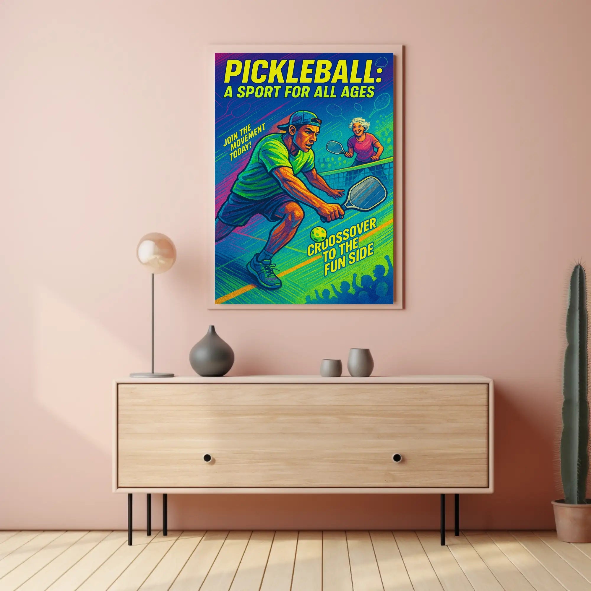 Pickleball Sport for All Ages Wall Art PosterGoat