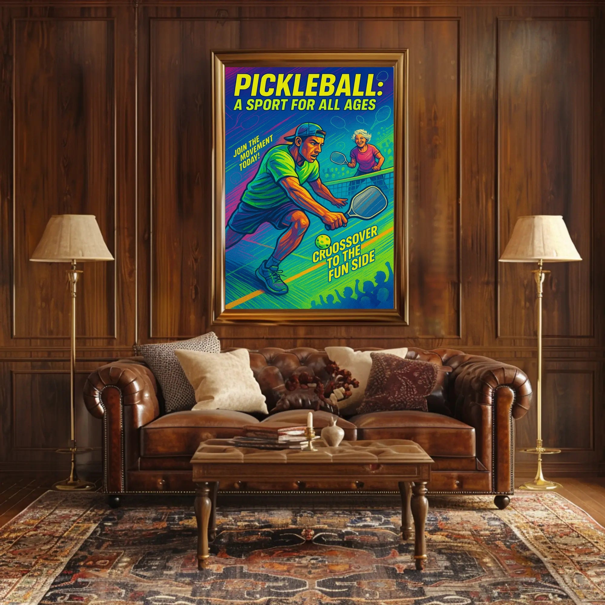 Pickleball Sport for All Ages Wall Art PosterGoat