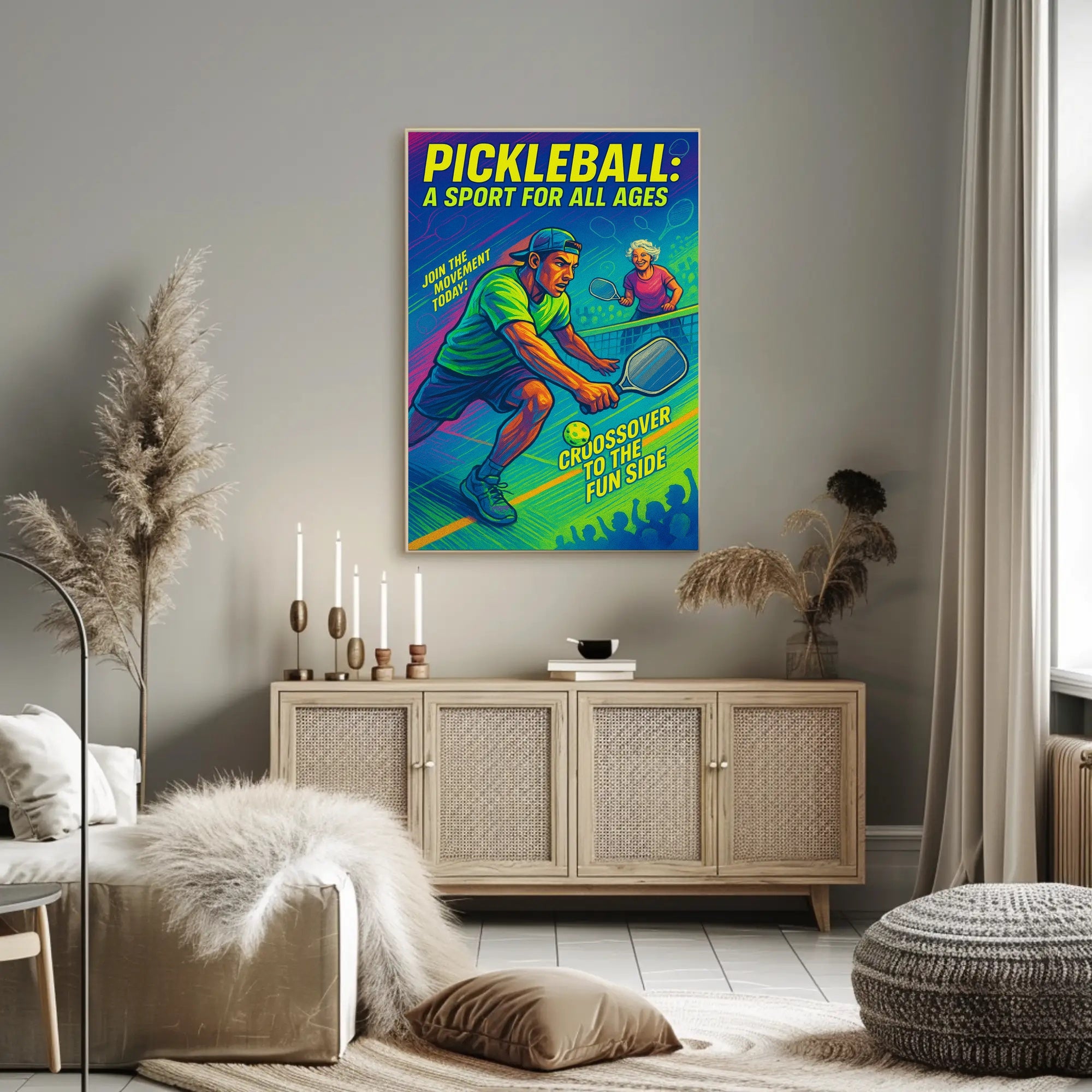 Pickleball Sport for All Ages Wall Art PosterGoat