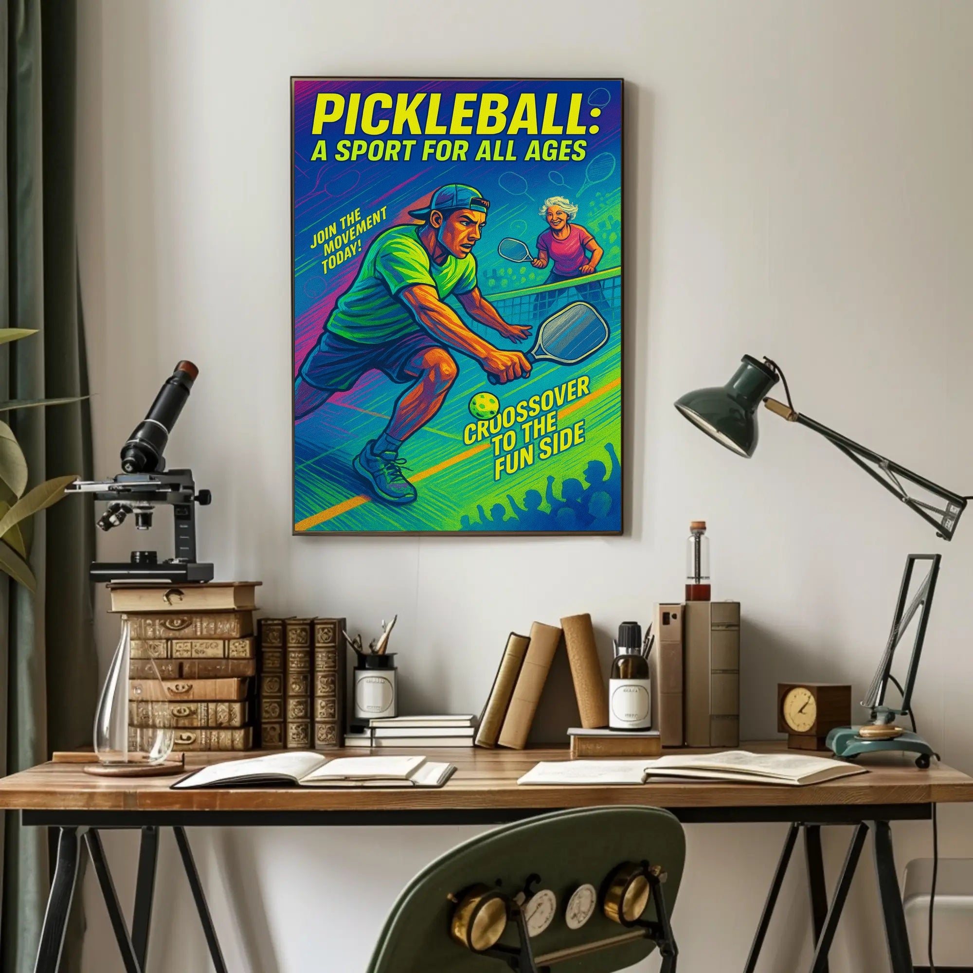 Pickleball Sport for All Ages Wall Art PosterGoat