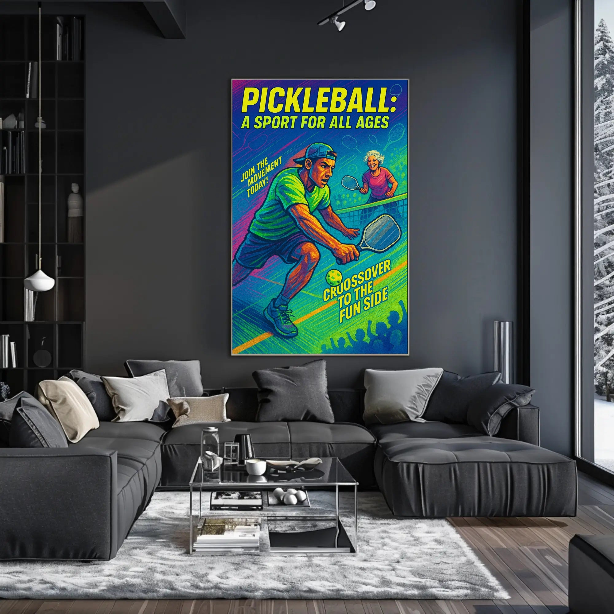 Pickleball Sport for All Ages Wall Art PosterGoat