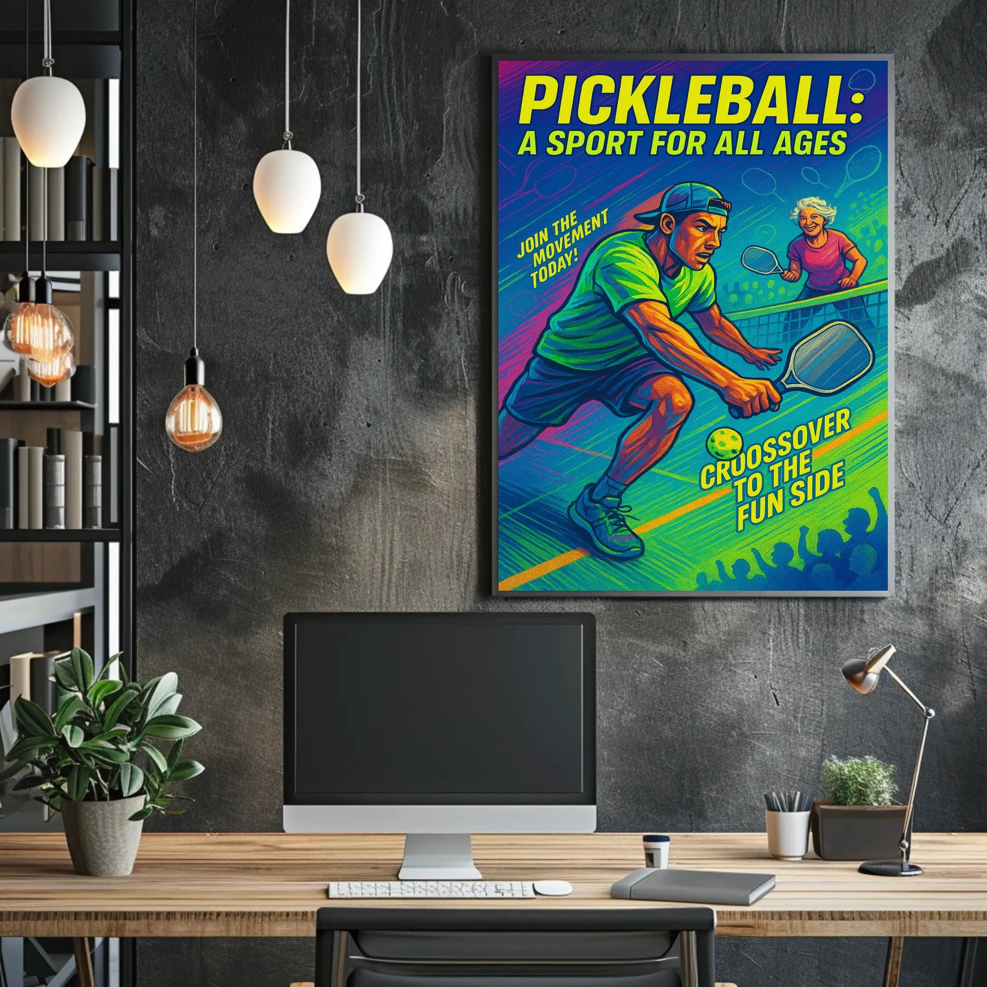Pickleball Sport for All Ages Wall Art PosterGoat