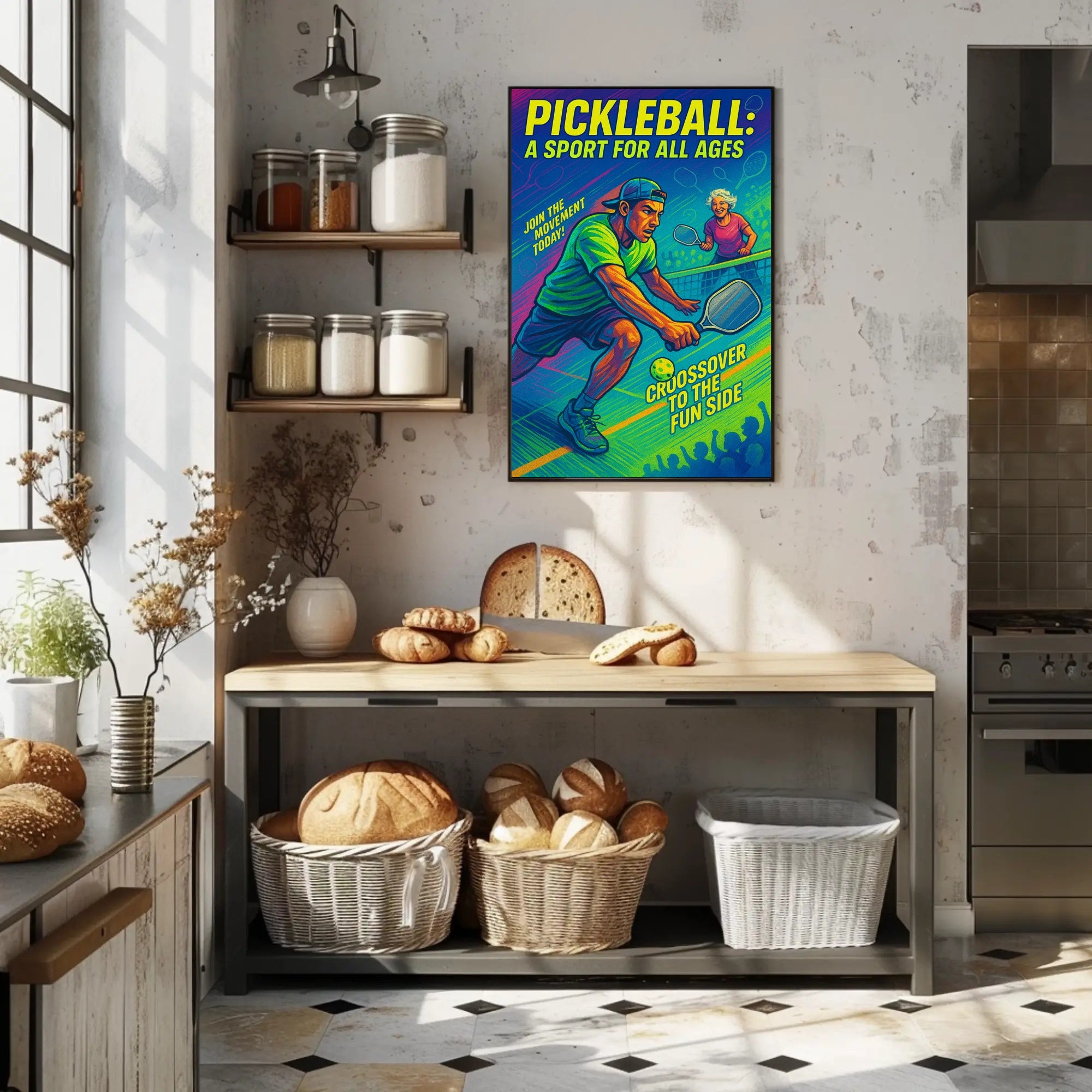 Pickleball Sport for All Ages Wall Art PosterGoat
