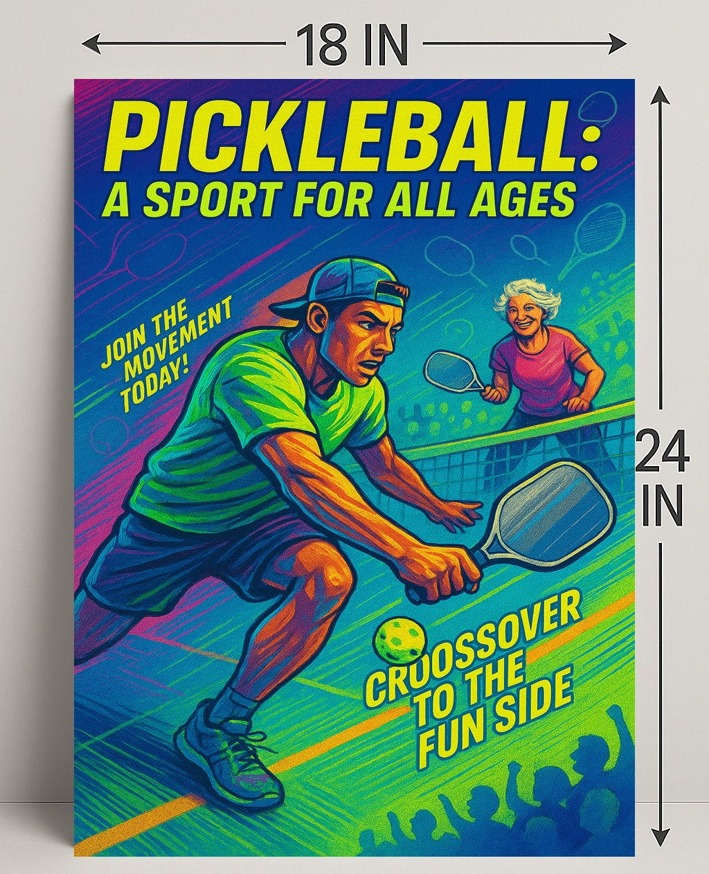 Pickleball Sport for All Ages Wall Art PosterGoat