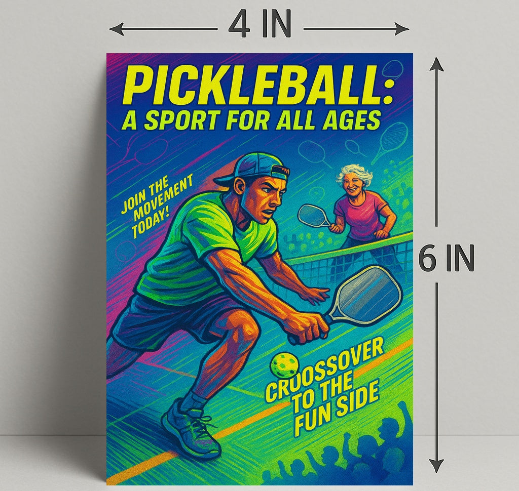 Pickleball Sport for All Ages Wall Art PosterGoat