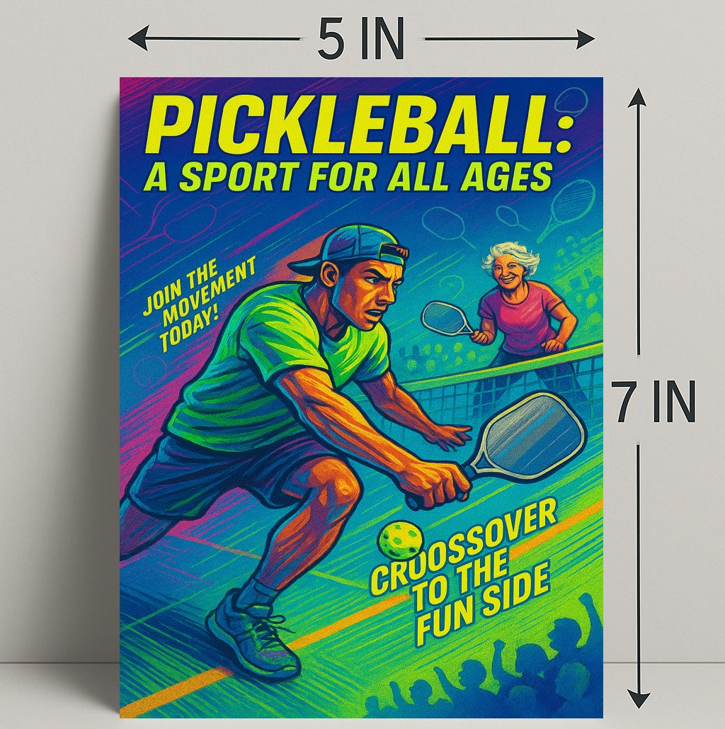 Pickleball Sport for All Ages Wall Art PosterGoat