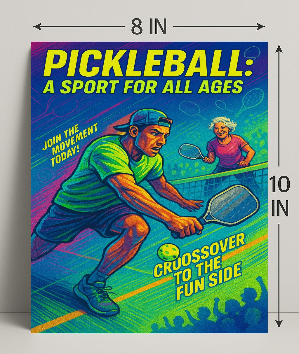Pickleball Sport for All Ages Wall Art PosterGoat