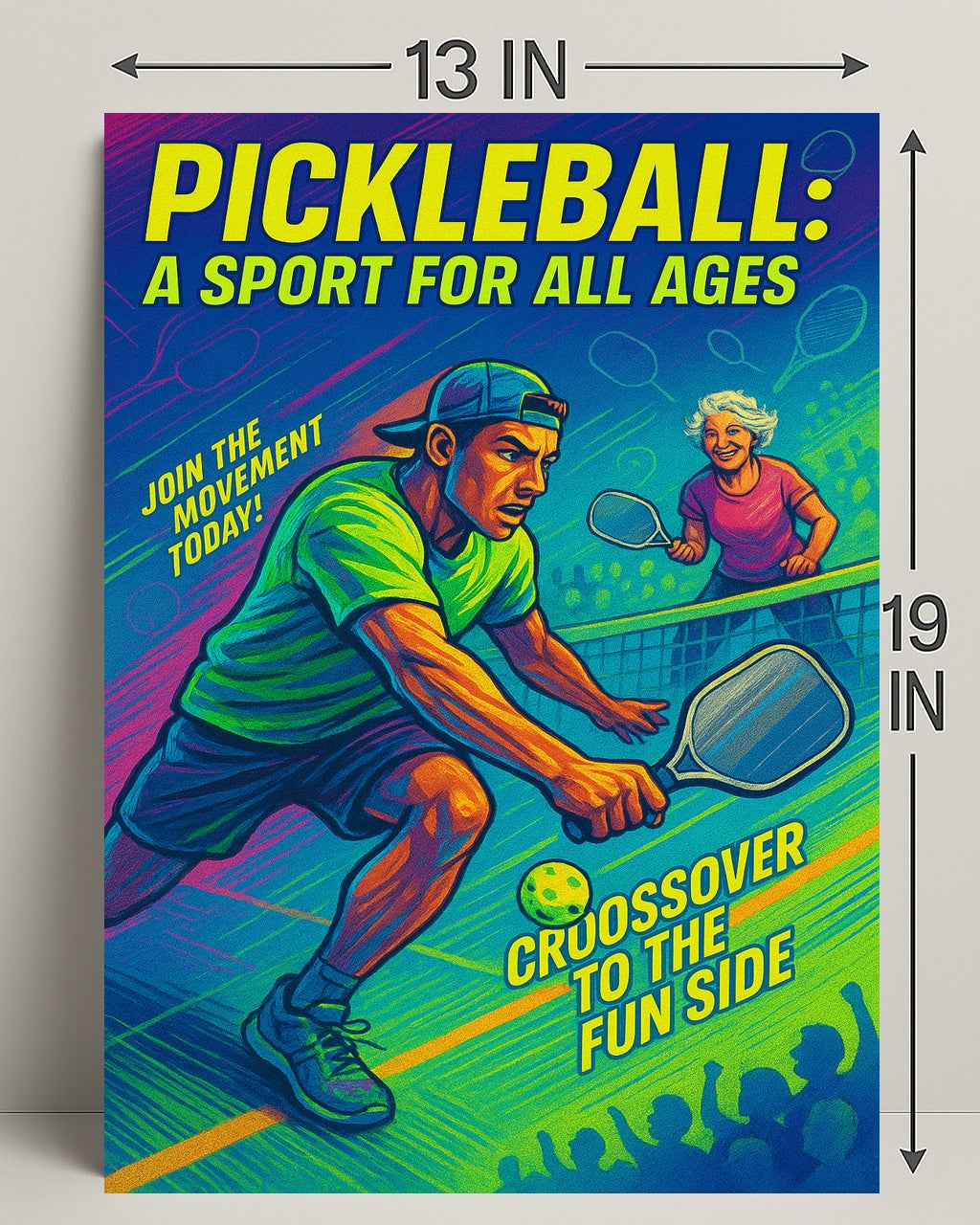 Pickleball Sport for All Ages Wall Art PosterGoat