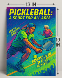 Pickleball Sport for All Ages Wall Art PosterGoat