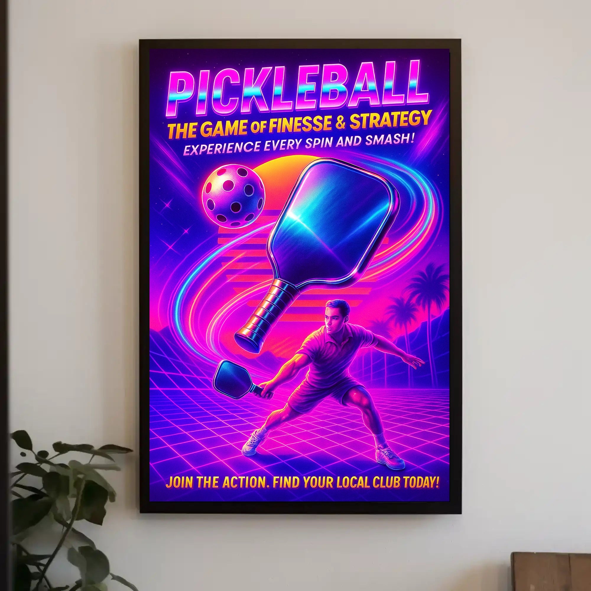 Pickleball The Game of Finesse Strategy Poster PosterGoat