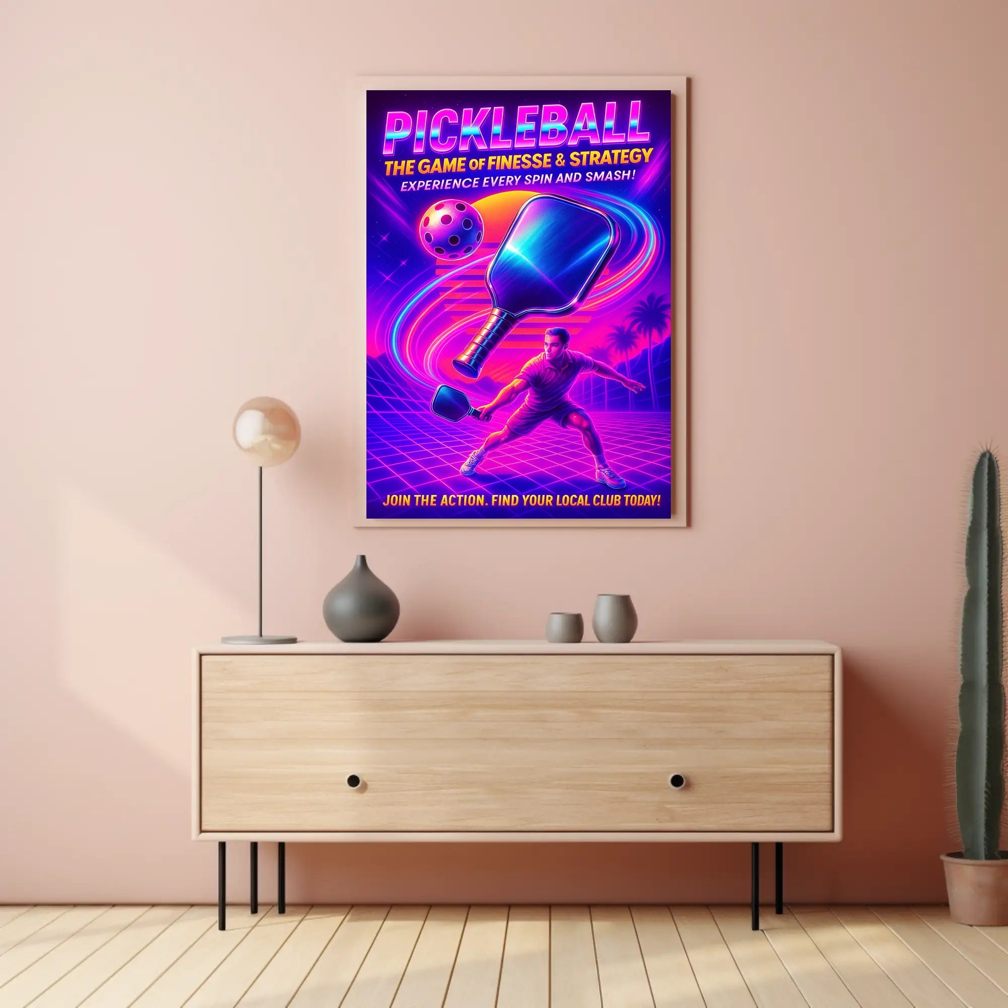 Pickleball The Game of Finesse Strategy Poster PosterGoat