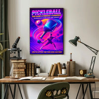 Pickleball The Game of Finesse Strategy Poster PosterGoat