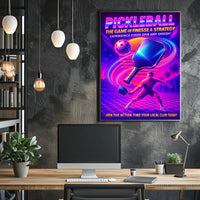 Pickleball The Game of Finesse Strategy Poster PosterGoat