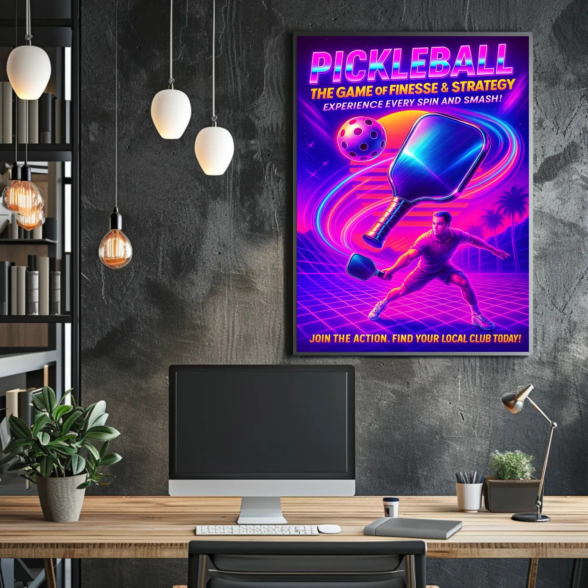 Pickleball The Game of Finesse Strategy Poster PosterGoat