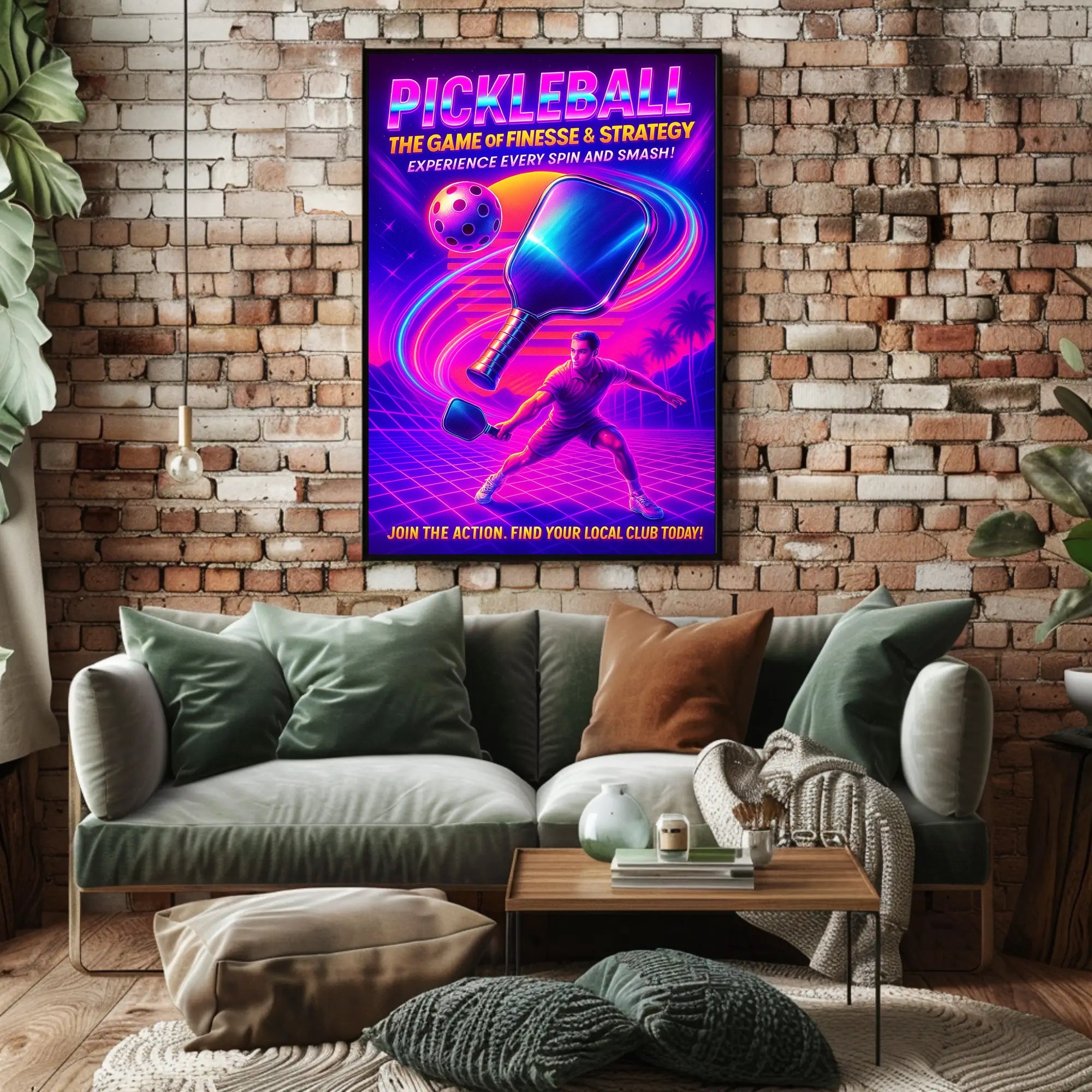 Pickleball The Game of Finesse Strategy Poster PosterGoat