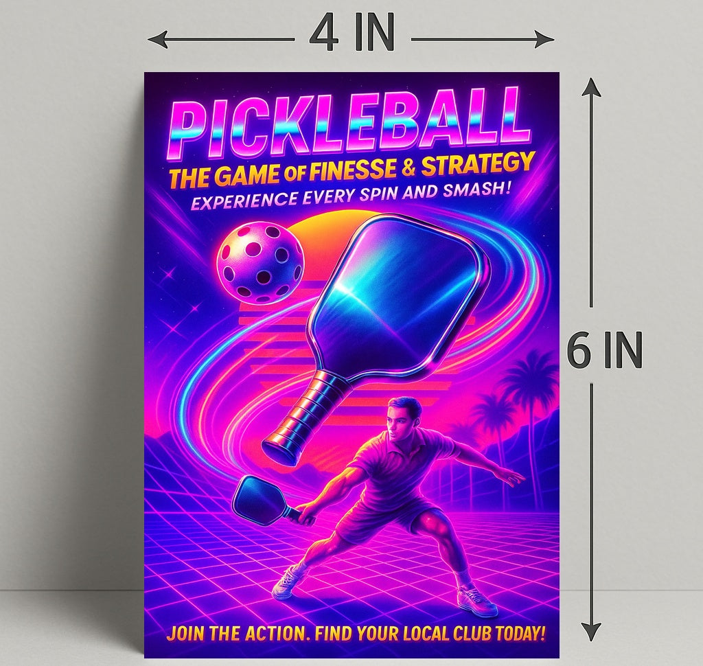 Pickleball The Game of Finesse Strategy Poster PosterGoat