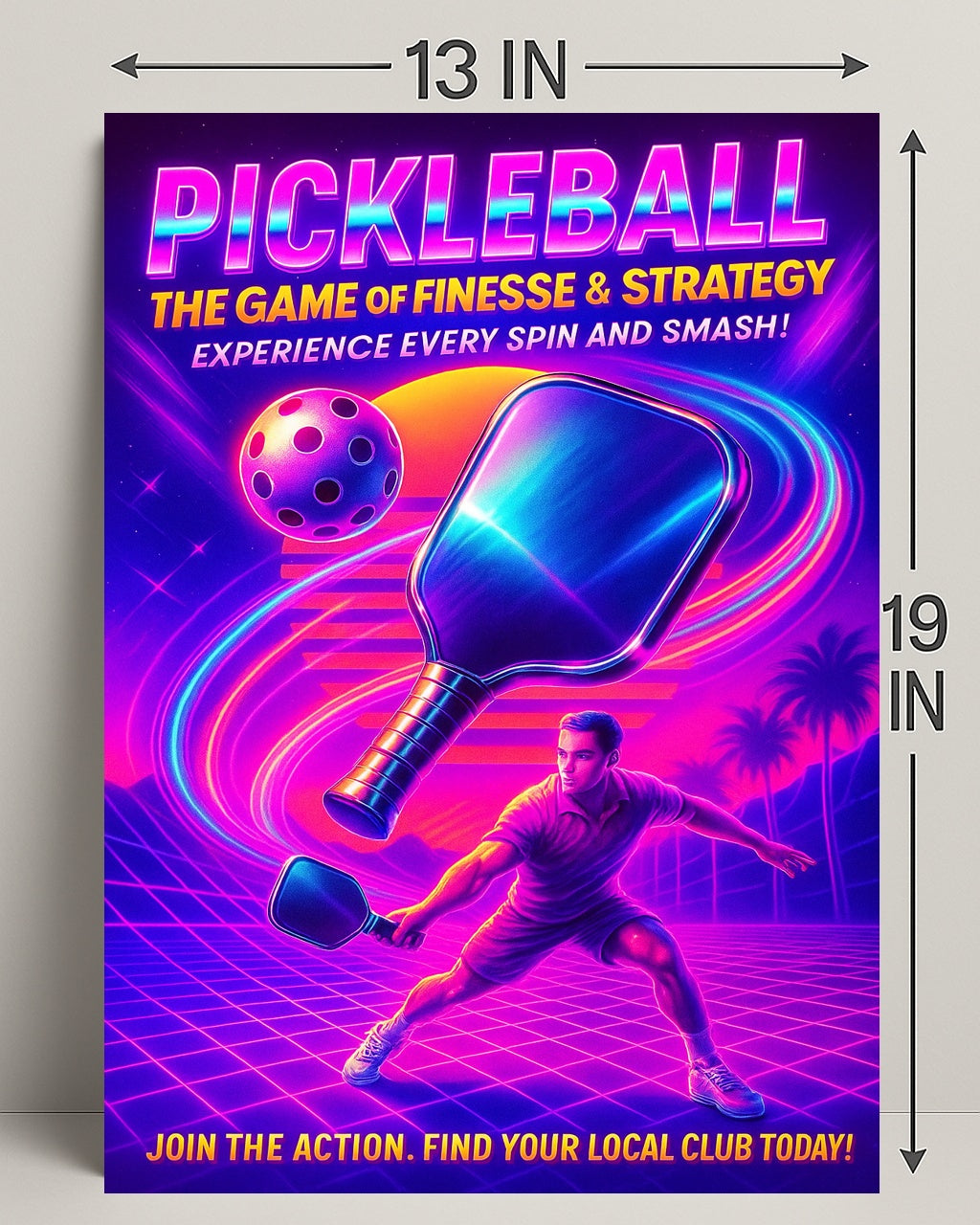 Pickleball The Game of Finesse Strategy Poster PosterGoat