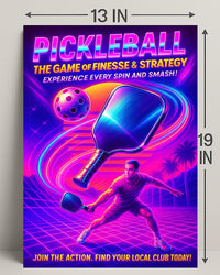 Pickleball The Game of Finesse Strategy Poster PosterGoat
