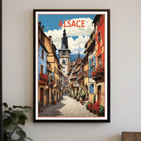 Picturesque Alsace Village Scenic Travel Poster PosterGoat