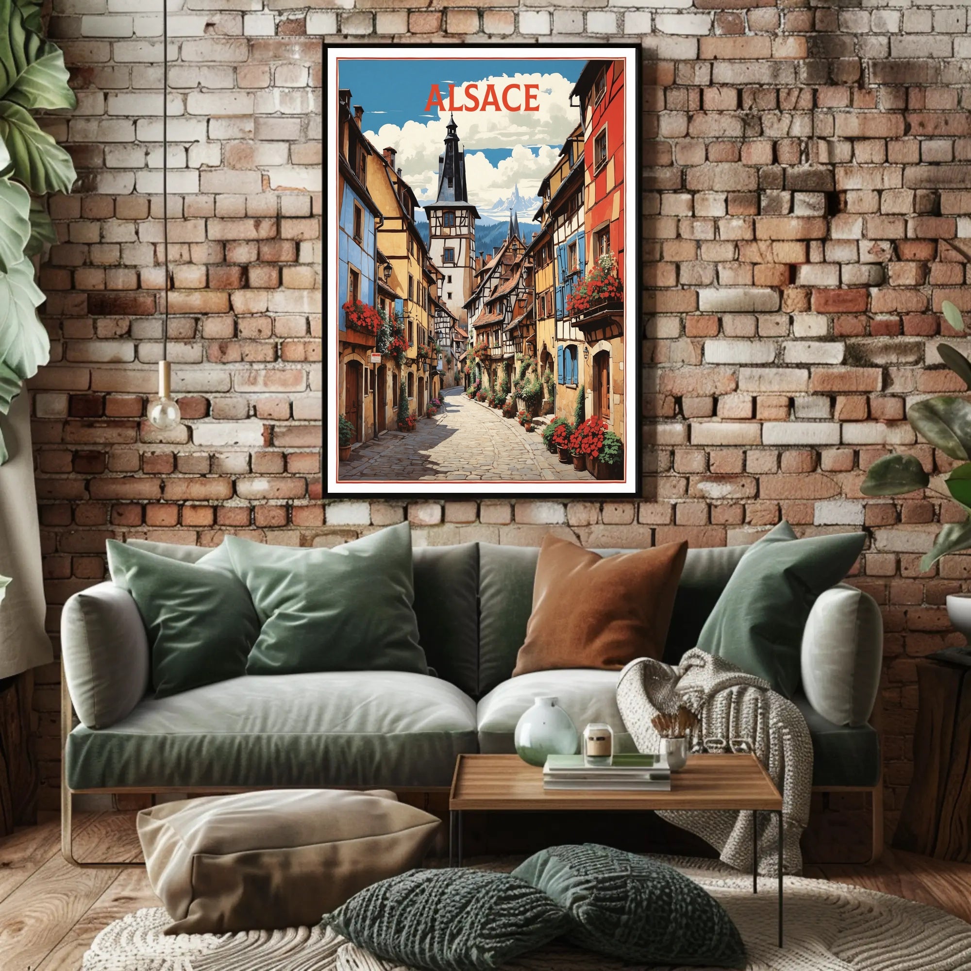 Picturesque Alsace Village Scenic Travel Poster PosterGoat
