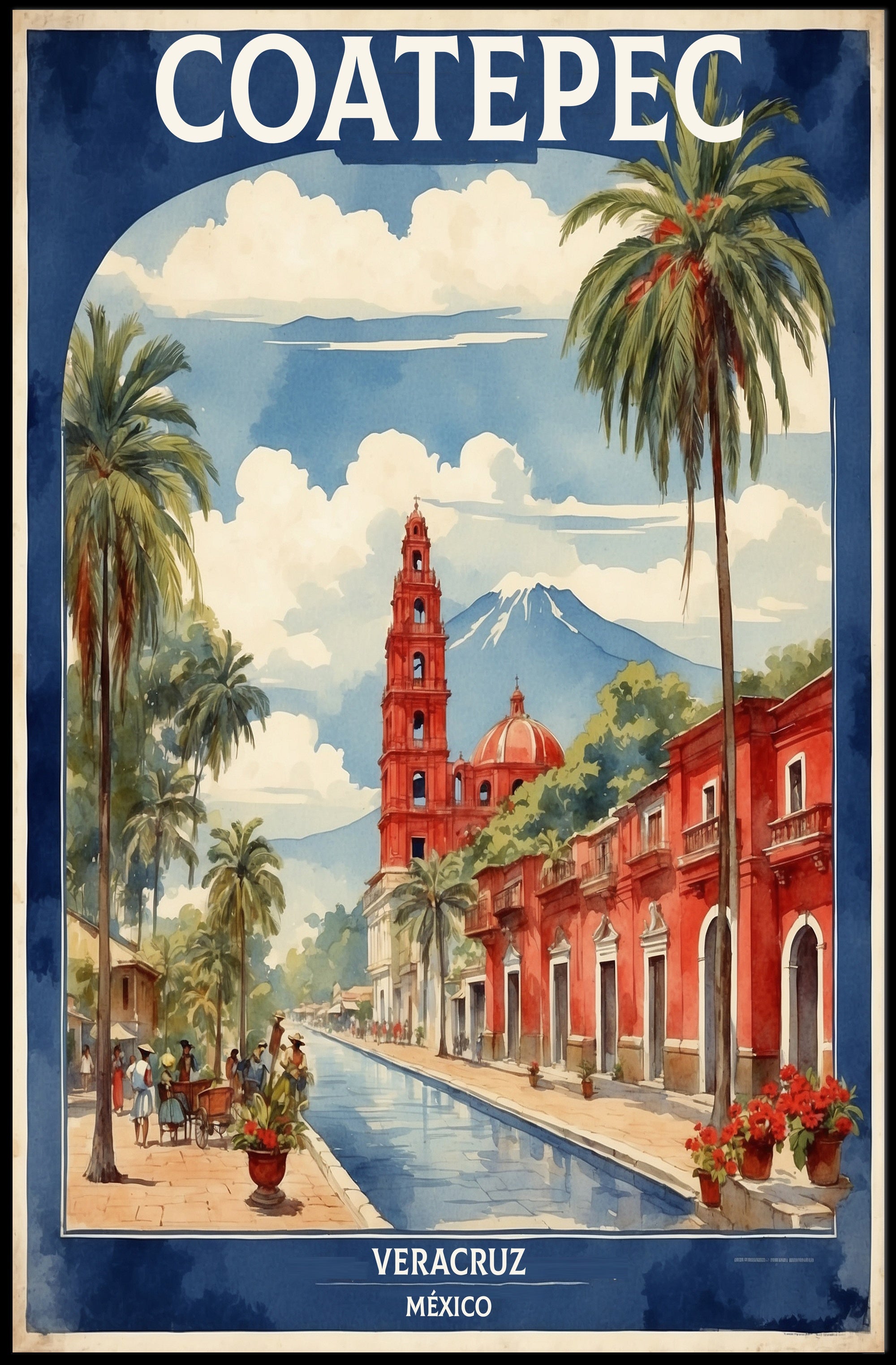 Picturesque Coatepec Scene Travel Poster PosterGoat