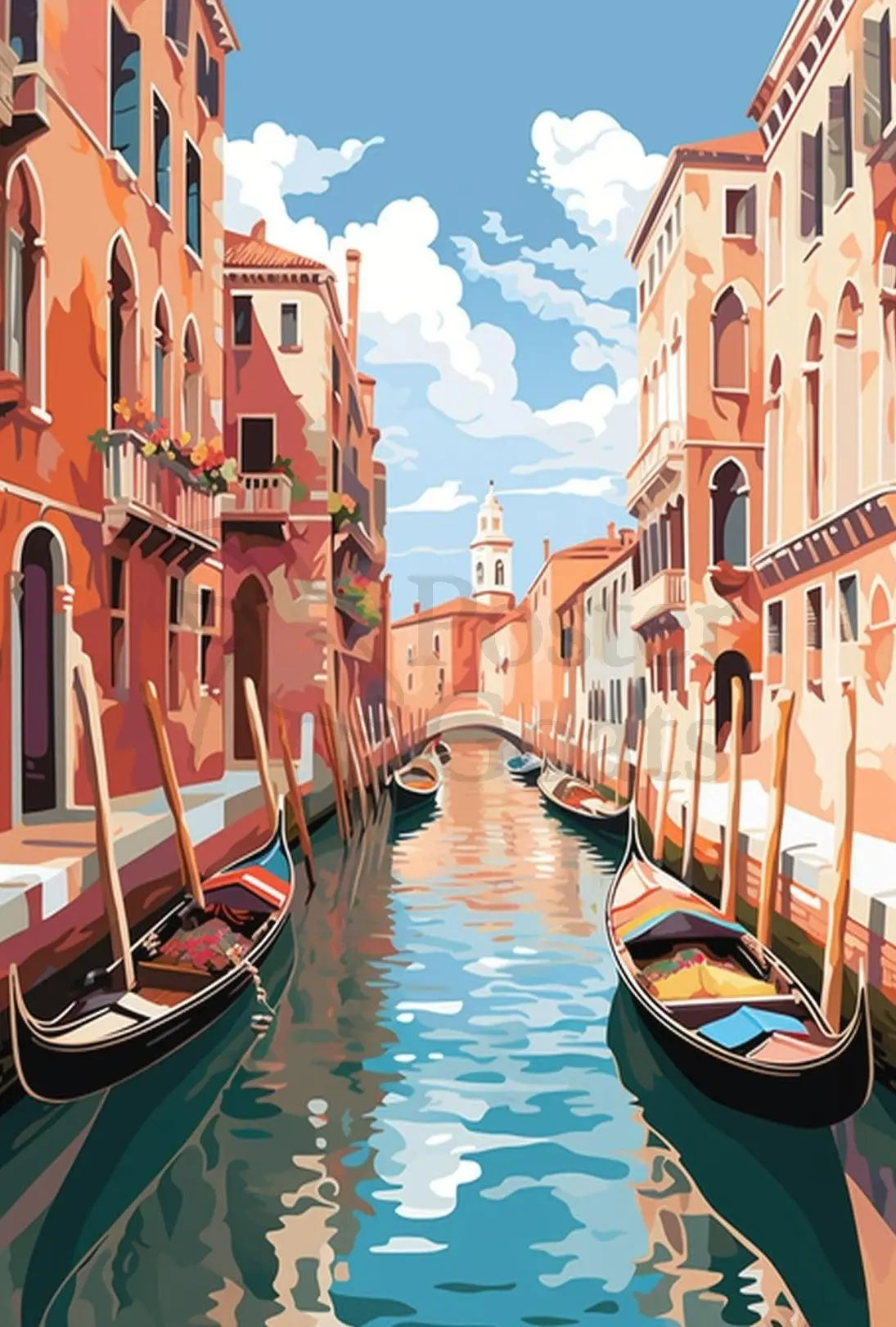Picturesque Venice Canal Scene: Romantic European Travel Poster PosterGoat