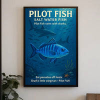 Pilot Fish SharkS Little Wingman Poster PosterGoat