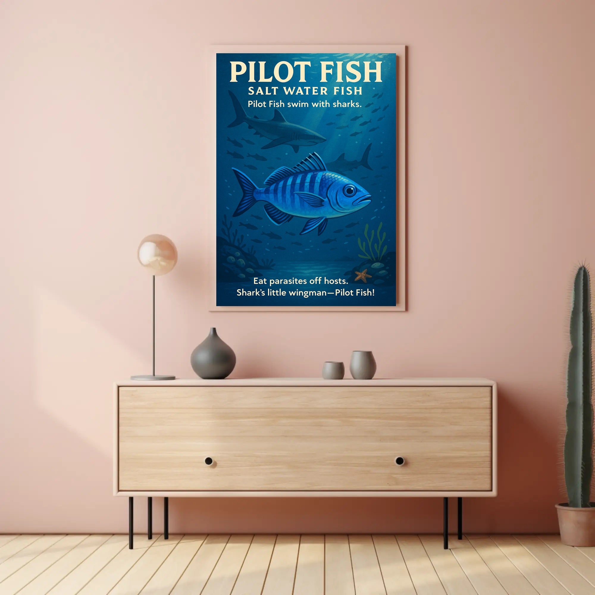 Pilot Fish SharkS Little Wingman Poster PosterGoat