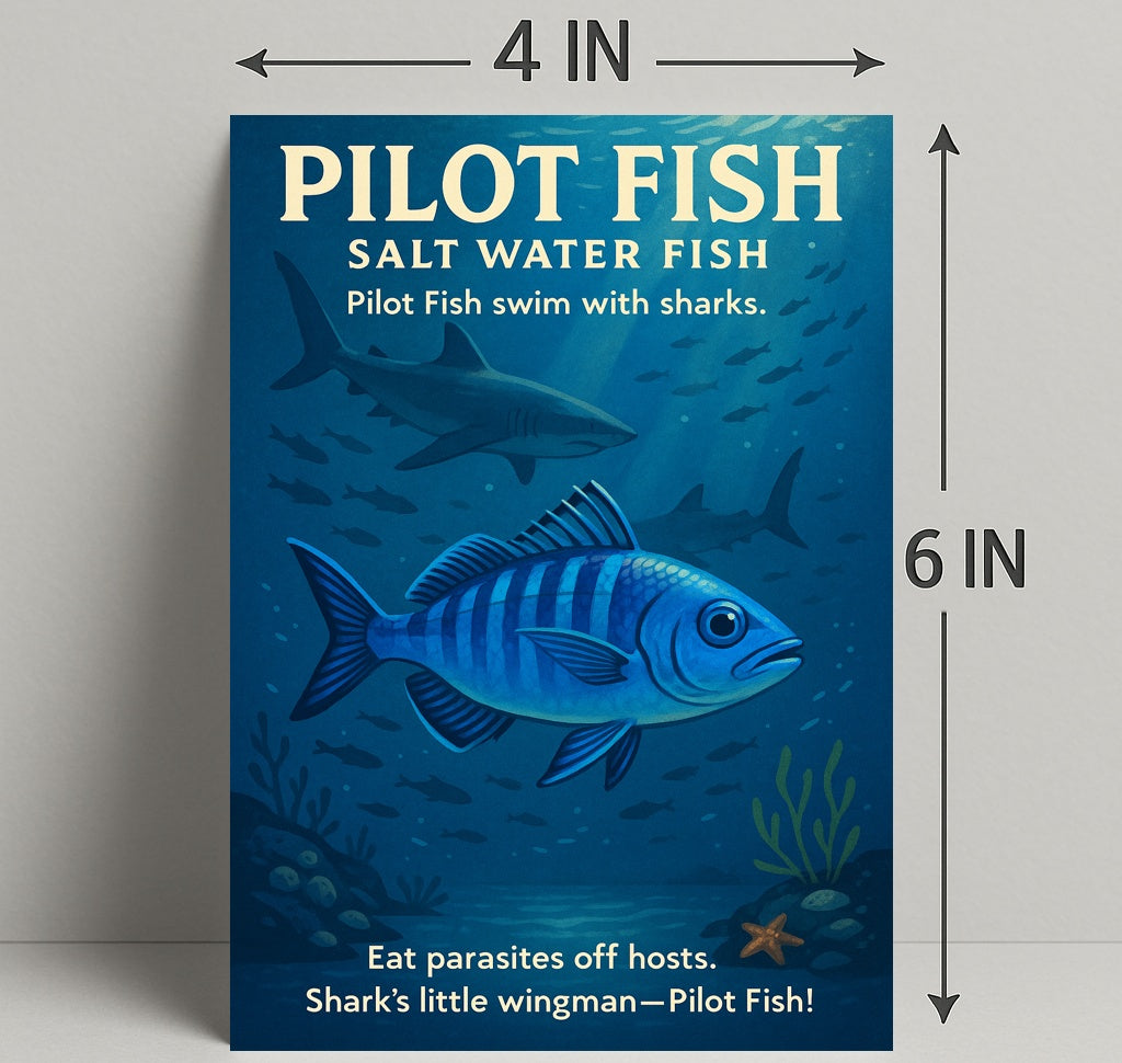 Pilot Fish SharkS Little Wingman Poster PosterGoat