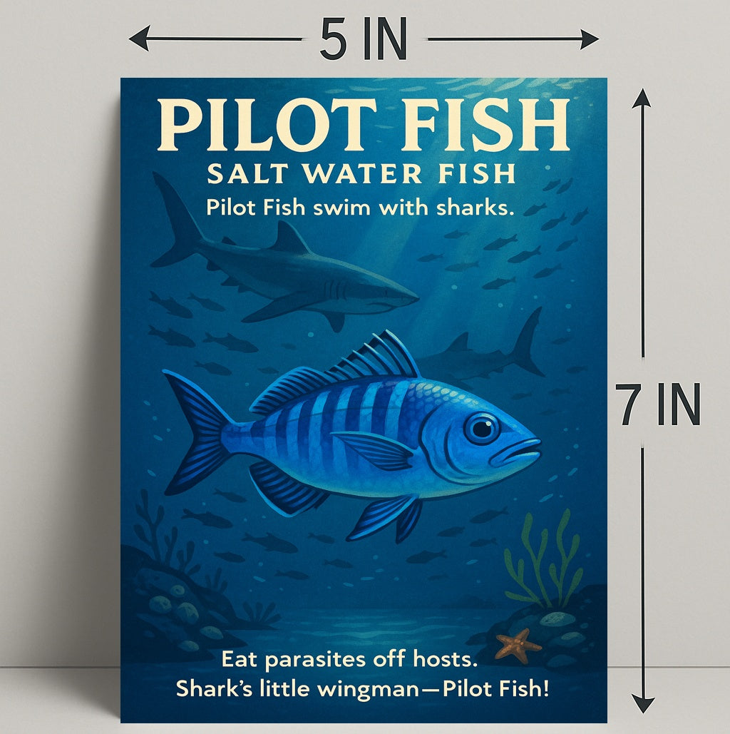 Pilot Fish SharkS Little Wingman Poster PosterGoat