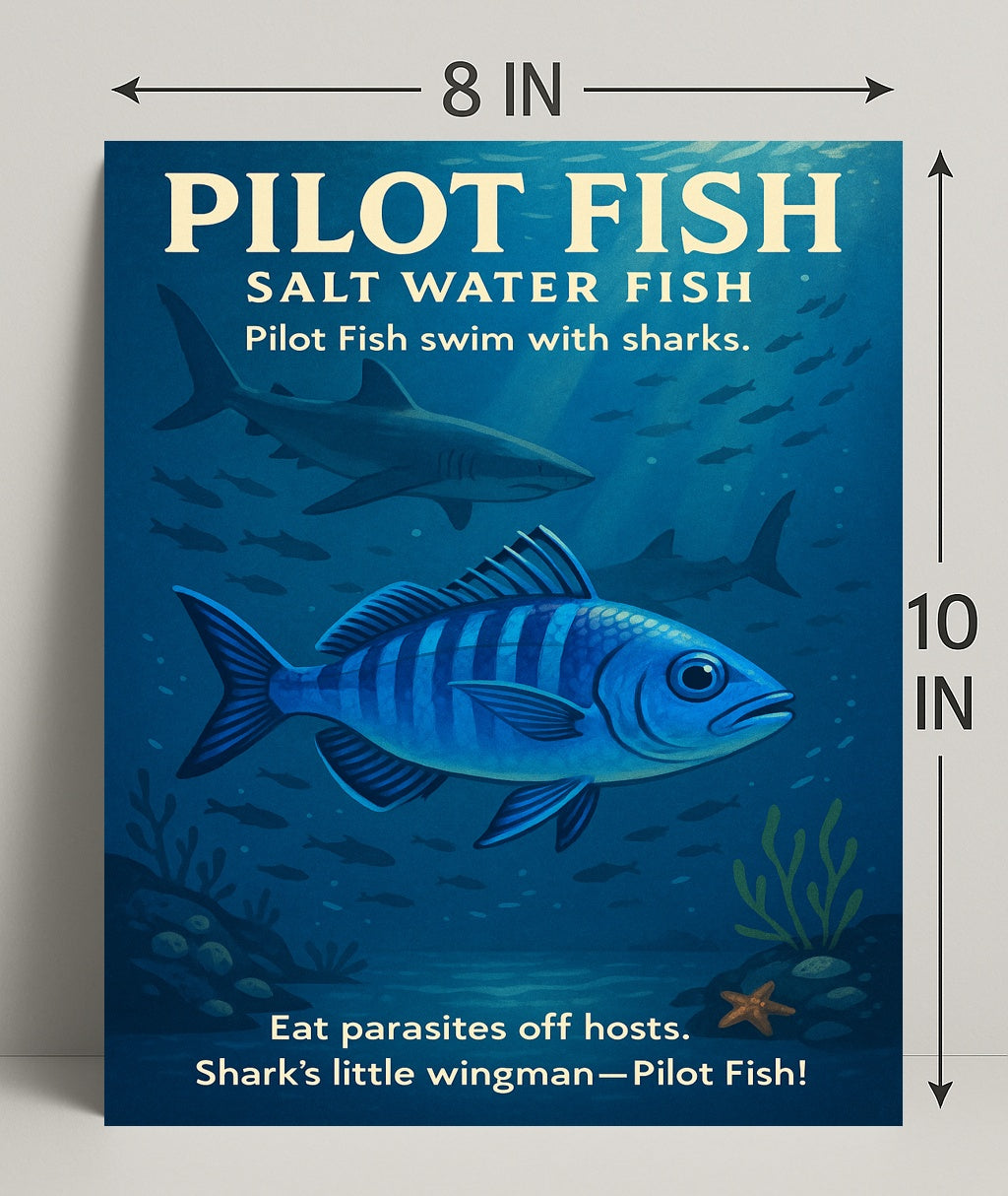 Pilot Fish SharkS Little Wingman Poster PosterGoat