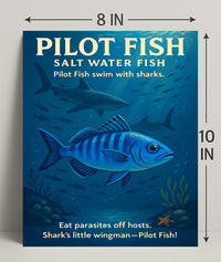Pilot Fish SharkS Little Wingman Poster PosterGoat