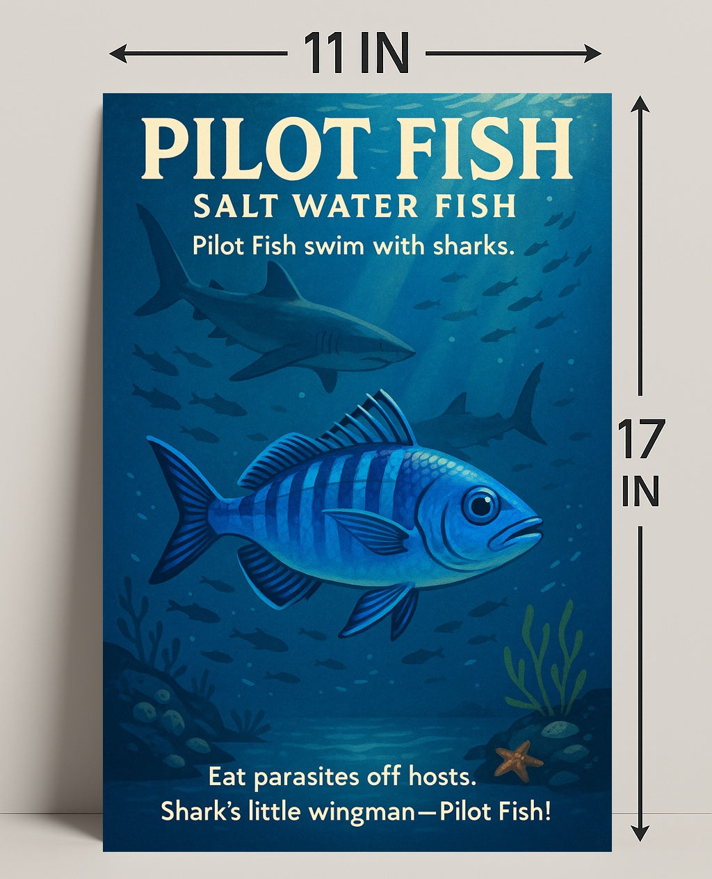 Pilot Fish SharkS Little Wingman Poster PosterGoat