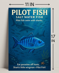 Pilot Fish SharkS Little Wingman Poster PosterGoat
