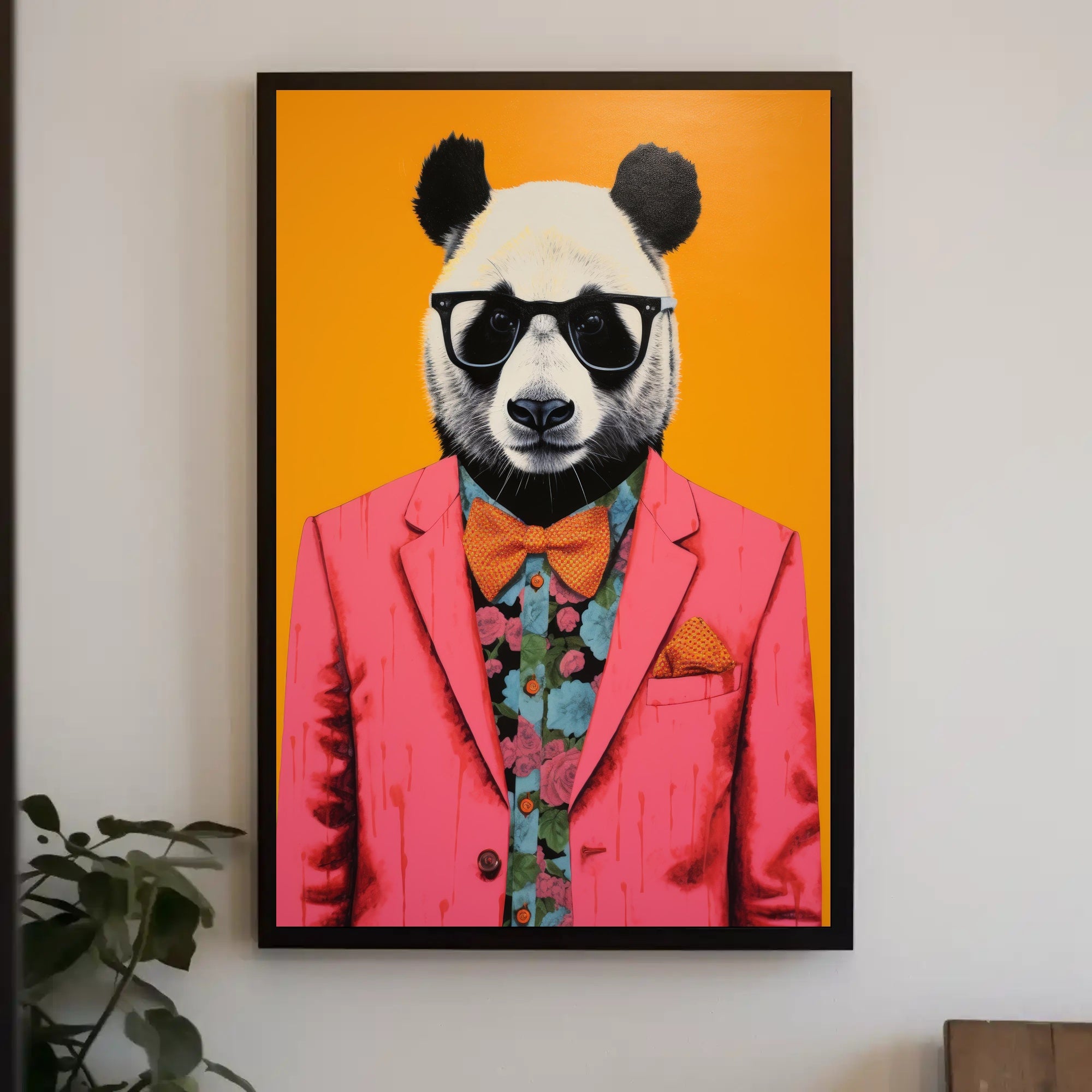 Playful and Sophisticated Panda Animal Poster PosterGoat