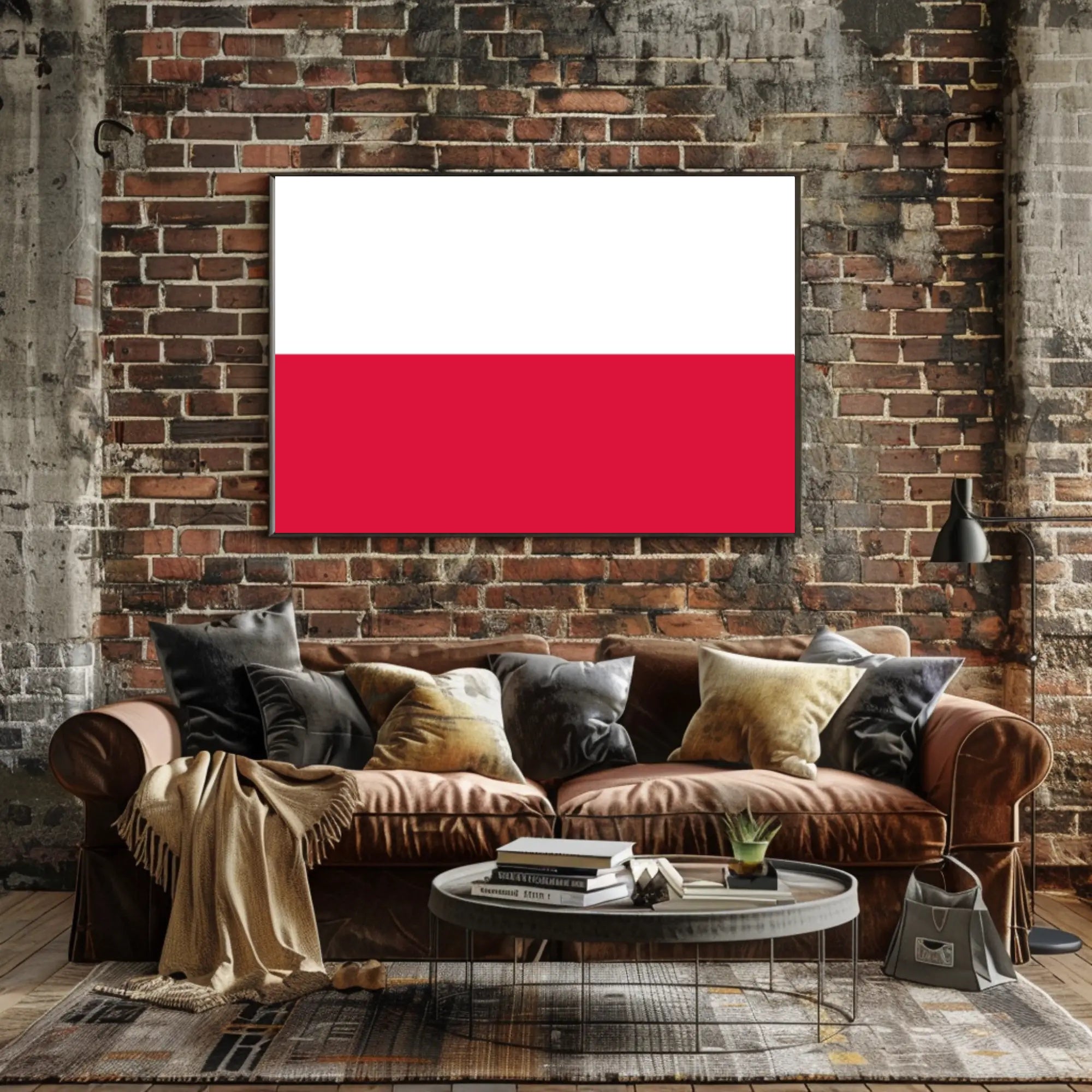 Polish National Flag Minimalistic Country Flag Poster PosterGoat