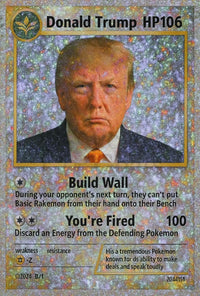 Political Satire Trading Card Trump Political Poster PosterGoat