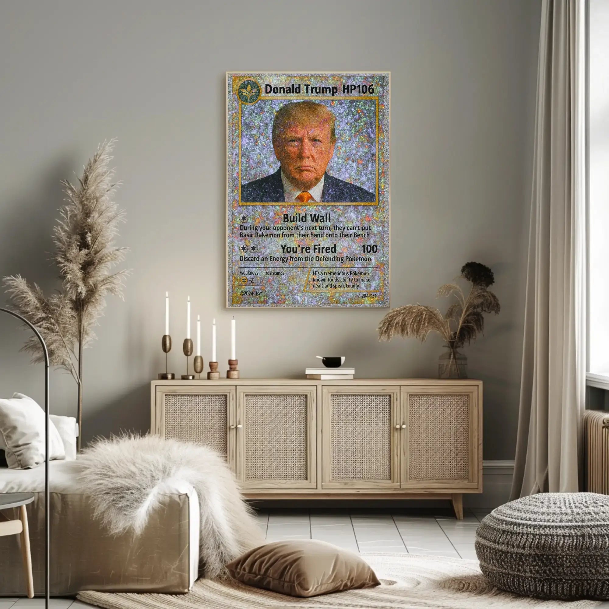 Political Satire Trading Card Trump Political Poster PosterGoat