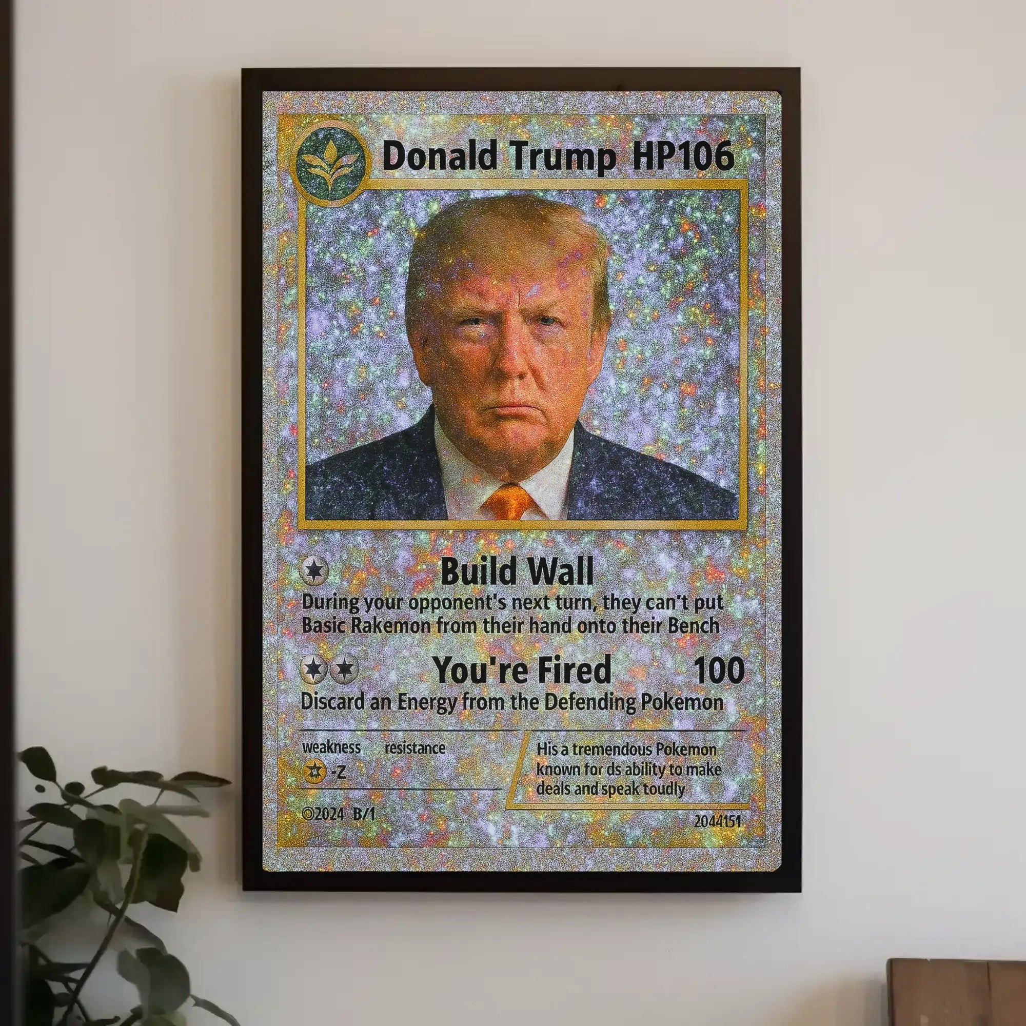 Political Satire Trading Card Trump Political Poster PosterGoat