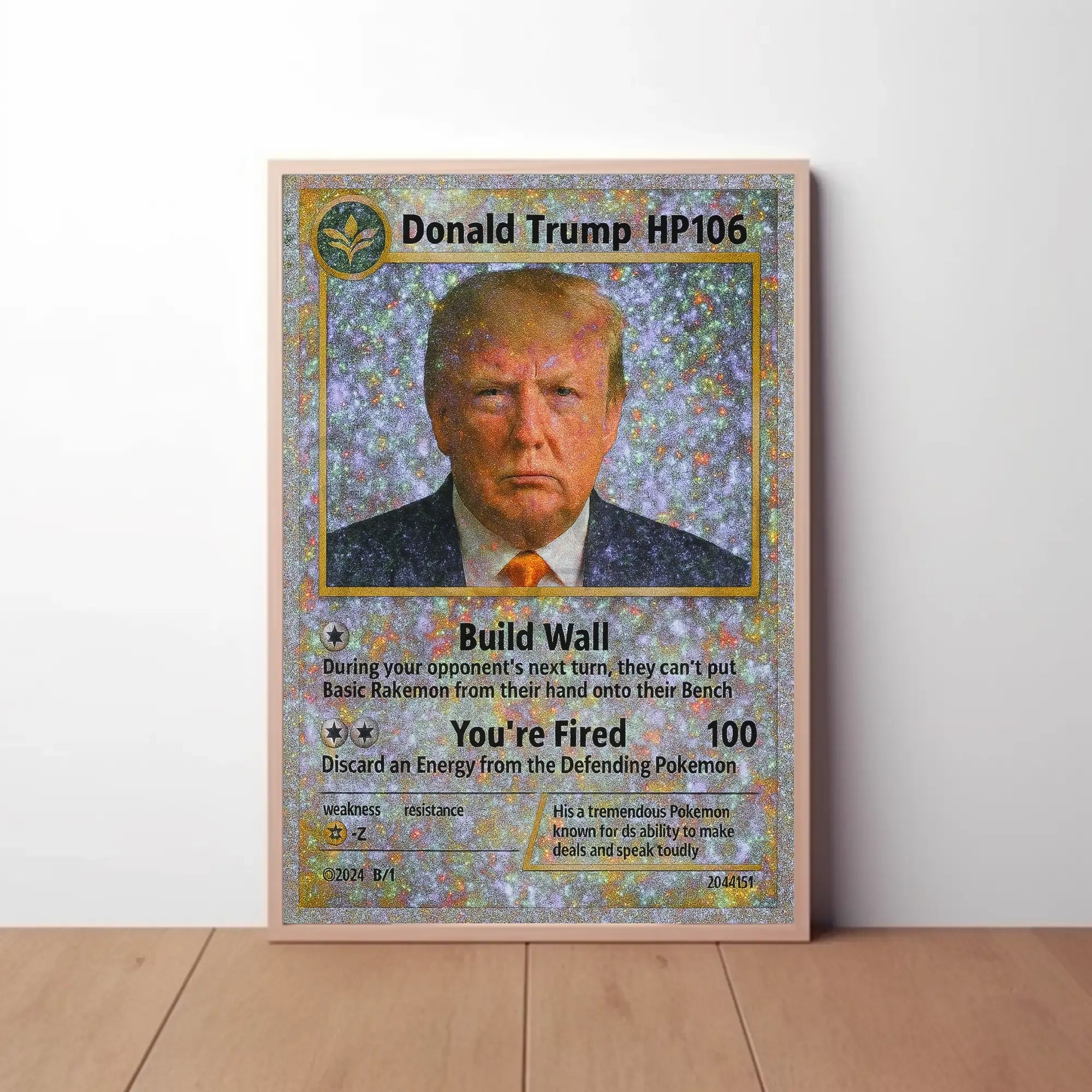 Political Satire Trading Card Trump Political Poster PosterGoat