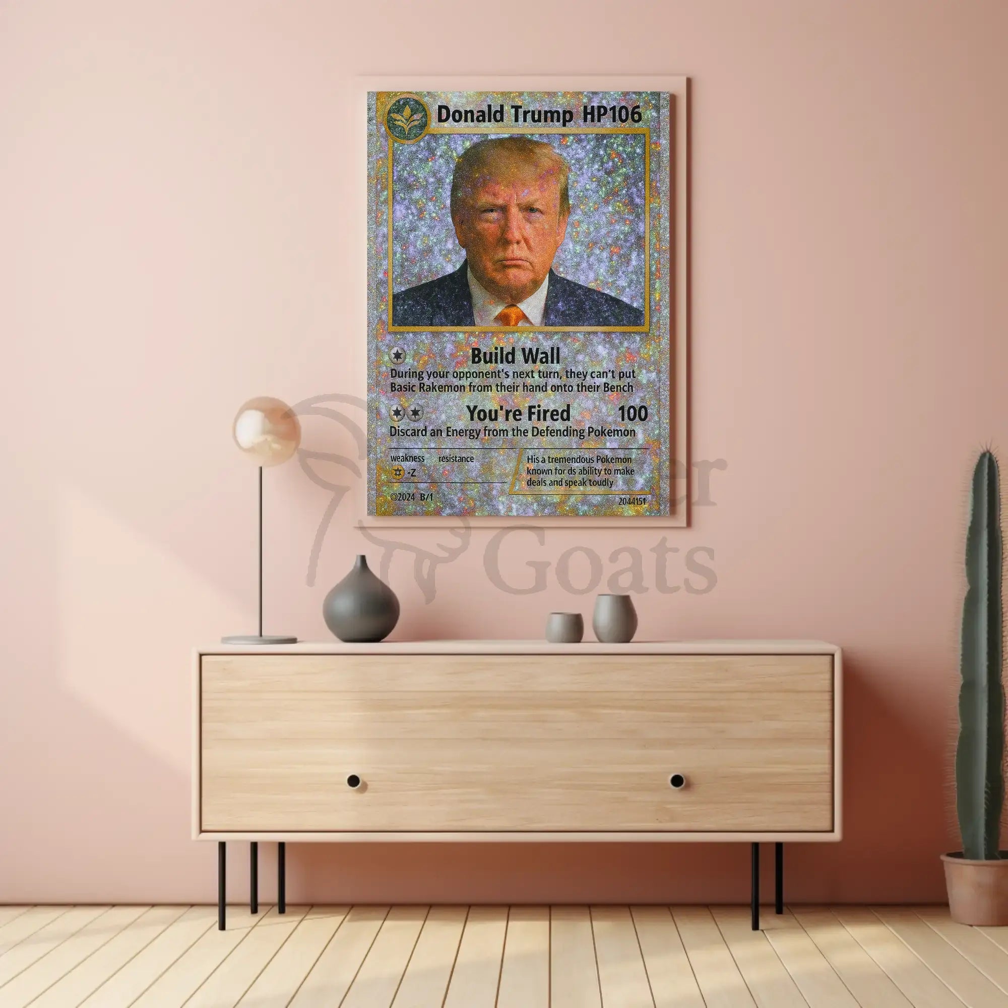 Political Satire Trading Card Trump Political Poster PosterGoat