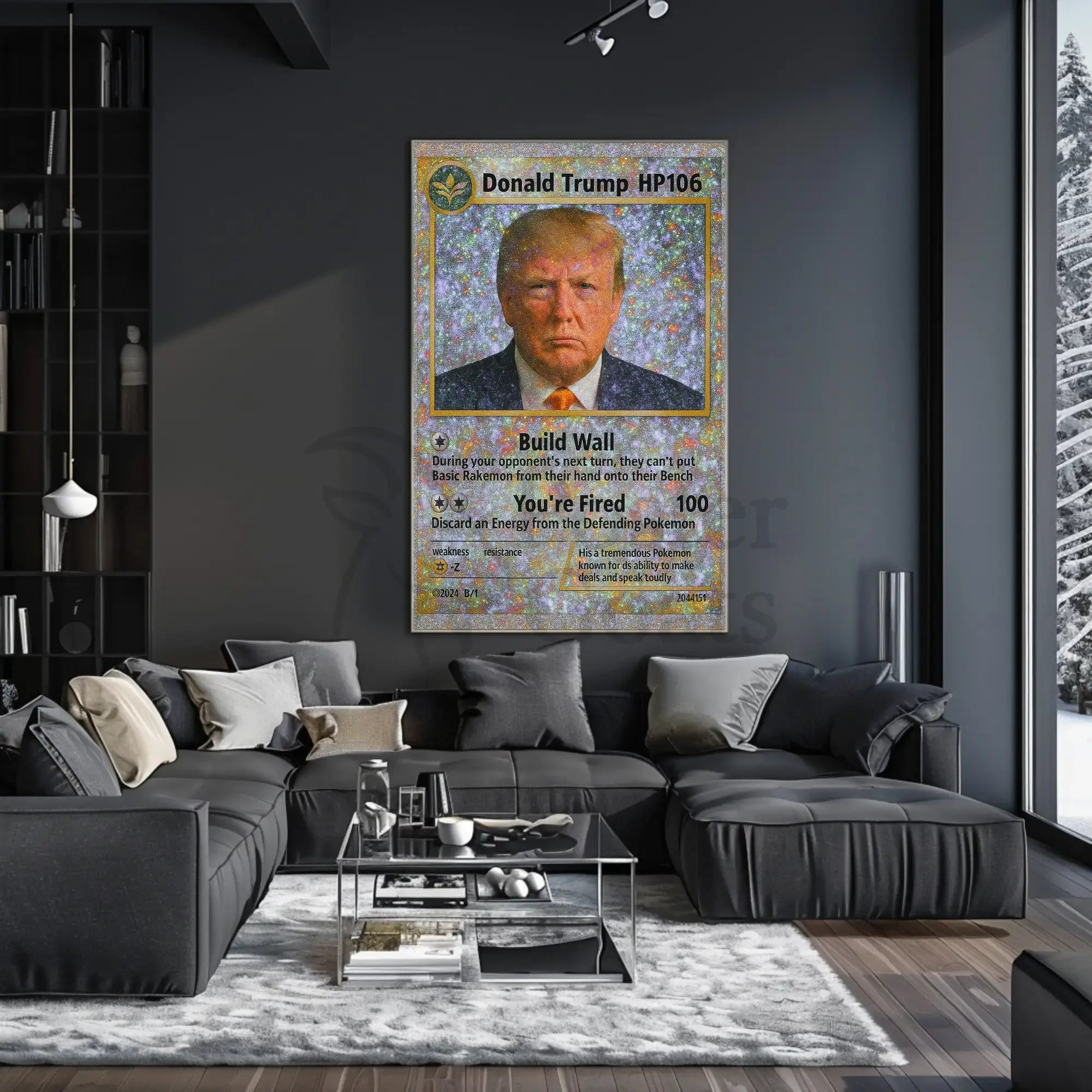 Political Satire Trading Card Trump Political Poster PosterGoat