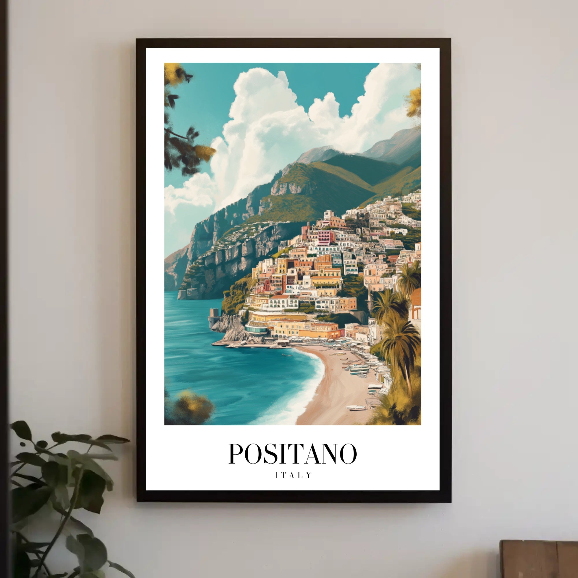 Positano Dreamscape: Vibrant Travel Poster PosterGoat