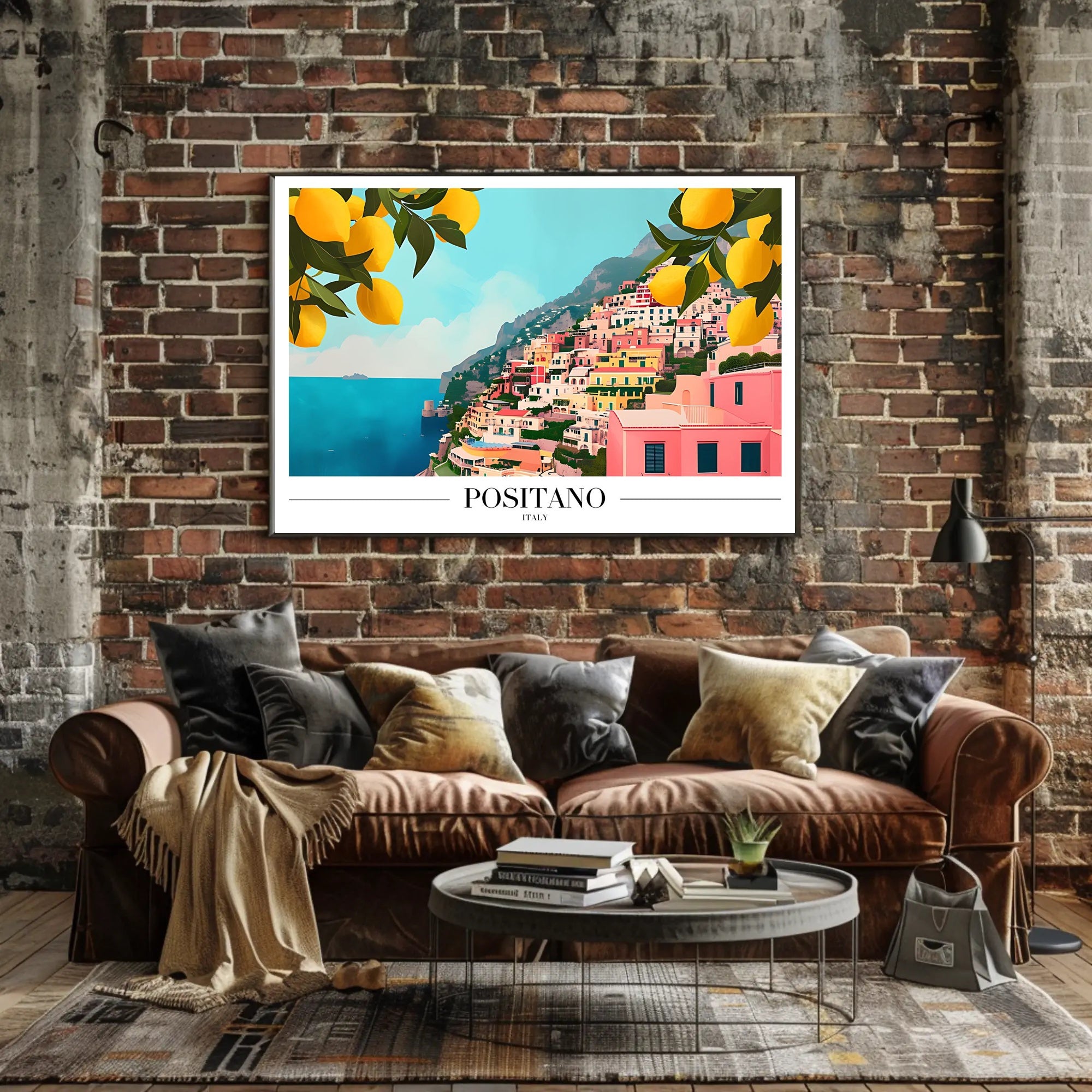 Positano Italy Coastal Escape Travel Poster PosterGoat