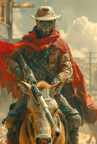 Post-Apocalyptic Survival Scene Futuristic Sci-Fi Poster PosterGoat