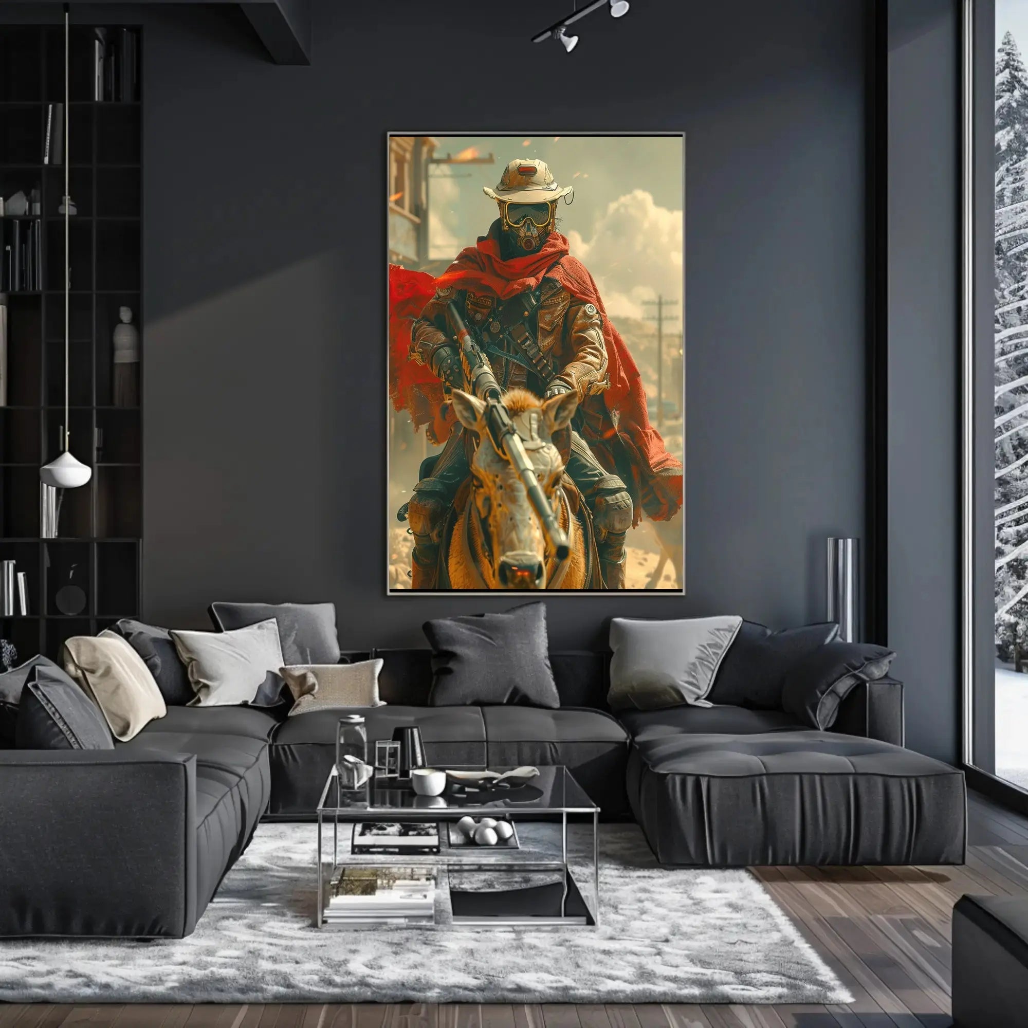 Post-Apocalyptic Survival Scene Futuristic Sci-Fi Poster PosterGoat