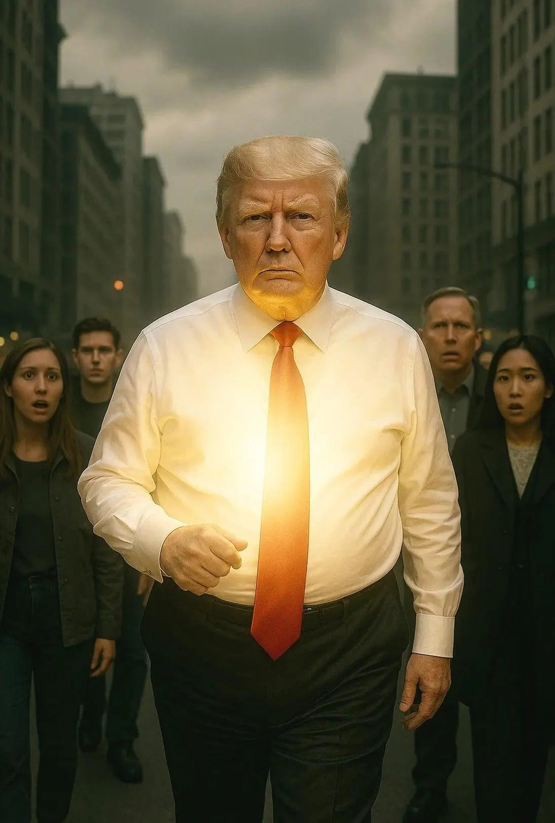 Powerful Urban Scene Businessman Realistic Political or Propaganda Poster PosterGoat