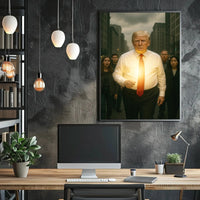 Powerful Urban Scene Businessman Realistic Political or Propaganda Poster PosterGoat
